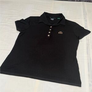 North End Sport Ladies Black Polo Shirt Size M Eco Stretch Short Sleeve